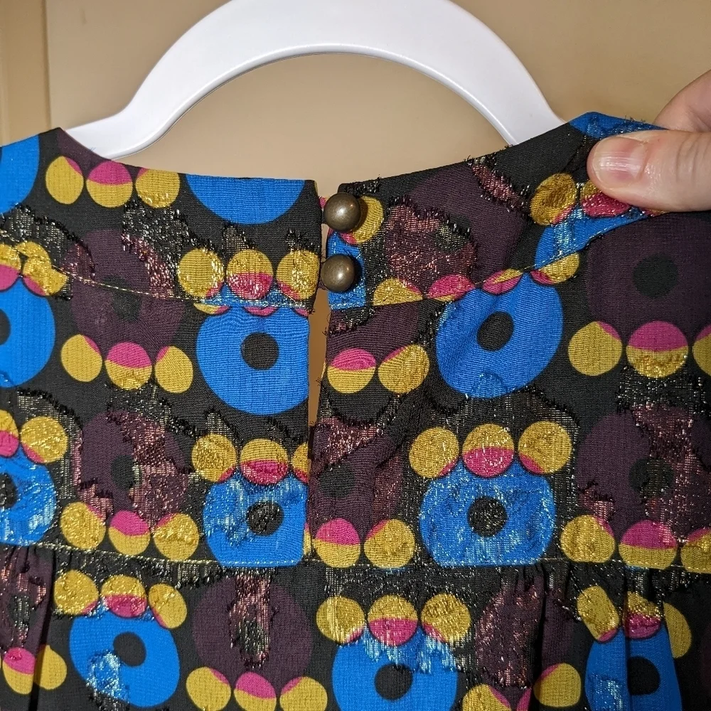 Anna Sui sleeveless metallic dress 20th Anniversary Collection - Picture 9 of 12